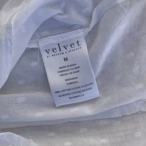 Velvet Eyelet Peasant Blouse - Picture 11 of 14